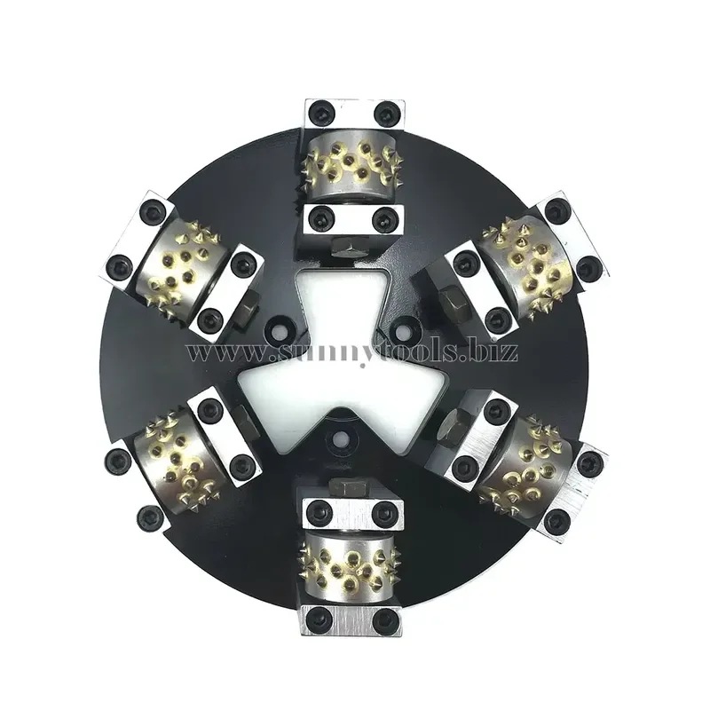 270mm Metal Bond Five Claw Bush Hammer Grinding Wheel for Stone Surface Texturing OEM Custom