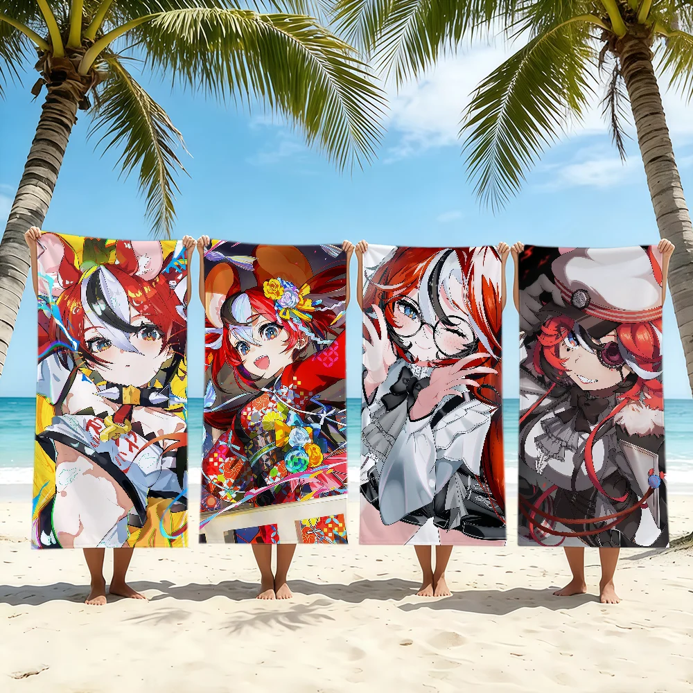 VTuber H-Hakos B-Baelz Towel  Towel Beach Towel Travel Shower Quick-Drying Soft Same Style Men Women Sports