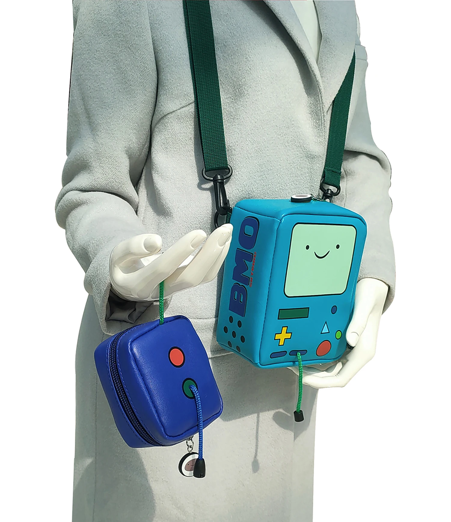 BMO Merch Single Shoulde Backpack CrossBody Finn Jake BMO Messenger bag Cartoon Single Straps Bag Beemo Children Birthday Gifts