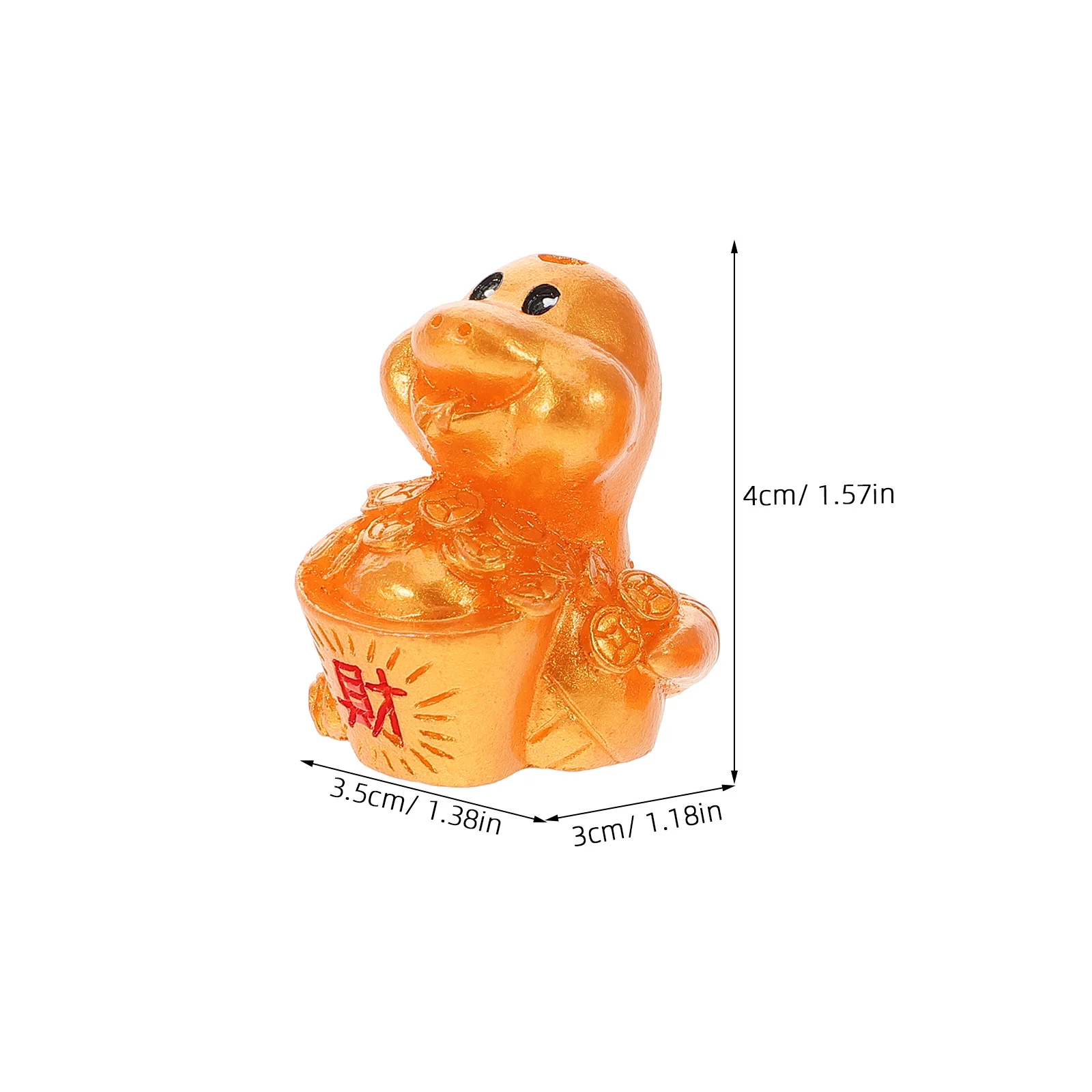 10Pcs Gold Plated Snake Pendant Resin Chinese Zodiac Charm DIY Jewelry for Necklace Keychain Bag Decor Festival Gift Idea