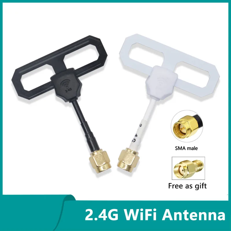 Mimo-FPV Antenna with SMA Male Connector, Aerial, High Gain, 7dbi, 2.4G, WiFi, Aerial, 2.4GHz