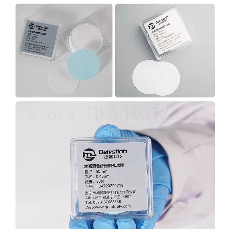 50 pcs/100 pcs Lab Microporeuze Membraan CA-CN Waterige Gemengde Vezel Filtering Membraan voor School Experiment