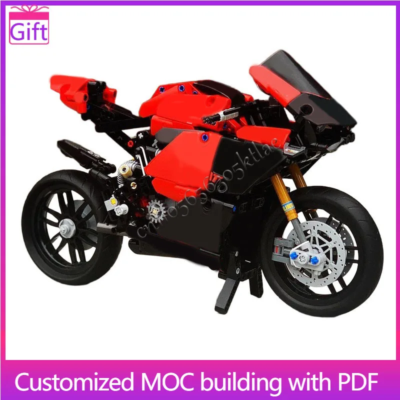

New 665 PCS Cool Motorcycle Modular Customized Building Blocks Model Assembly Display Toys For Children Creative Birthday Gifts