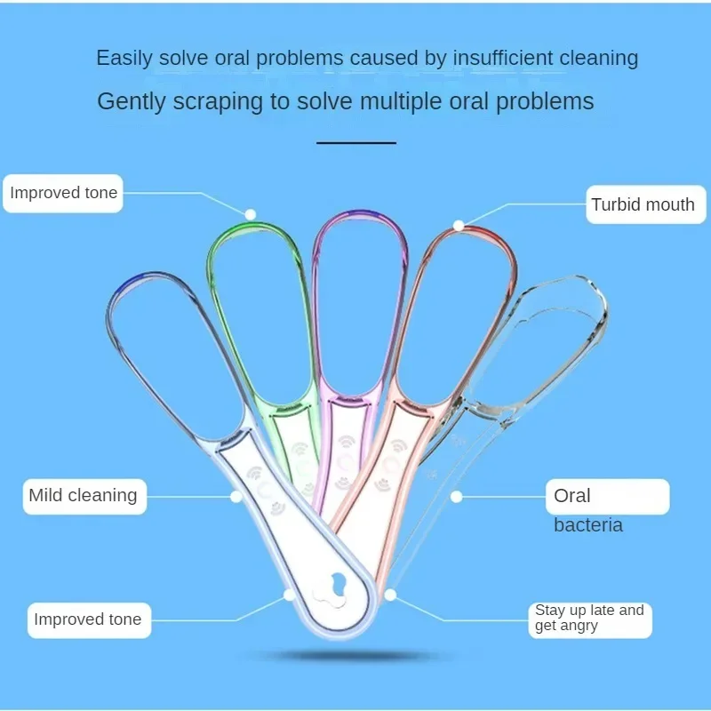 1 шт., многоцветный скребок для чистки языка