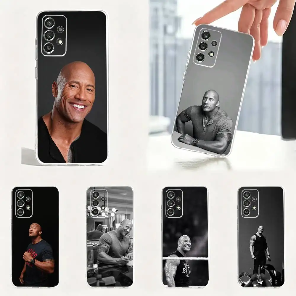 All-round star D-Dwayne Johnson  Phone Case For Samsung Transparent Soft Case S25,S24,S21,S22,S23,S30,Ultra,S20,Plus