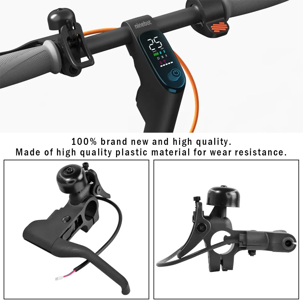 Electric Scooter Brake Lever Handle with Bell Replacement Accessories for Ninebot F20 F25 F30 F40 Brake Handle