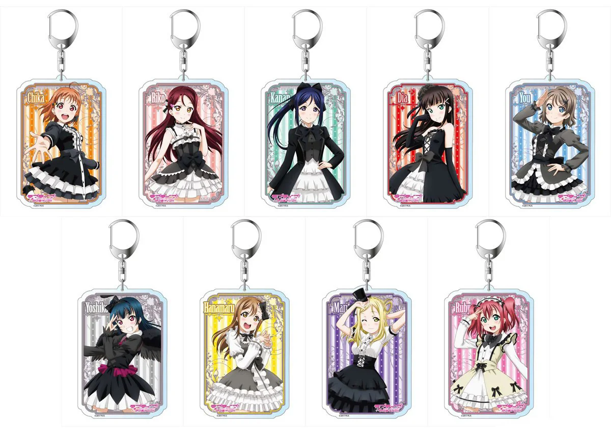 Fans Gifts Anime Love Live!  Sunshine!! HD characters Kurosawa Gothic & Lolita Ver Acrylic Keychain Ornament present About 6cm