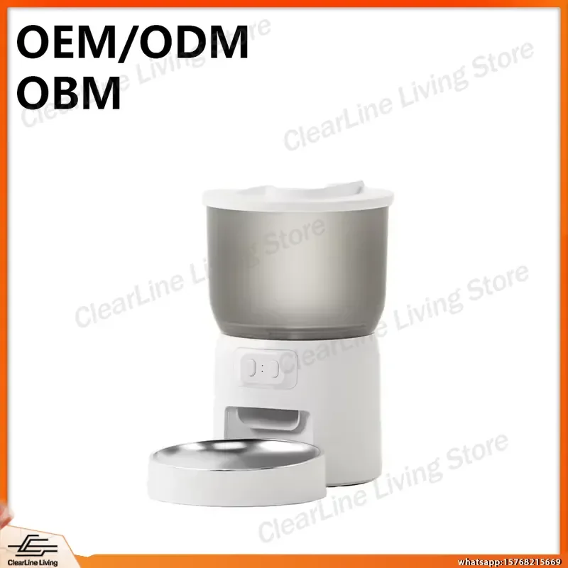 

Smart 3L Automatic Cat Feeder with HD Camera 2-Way Audio WiFi App Control Timer Dual Power Backup for Dogs Cats Office Desk