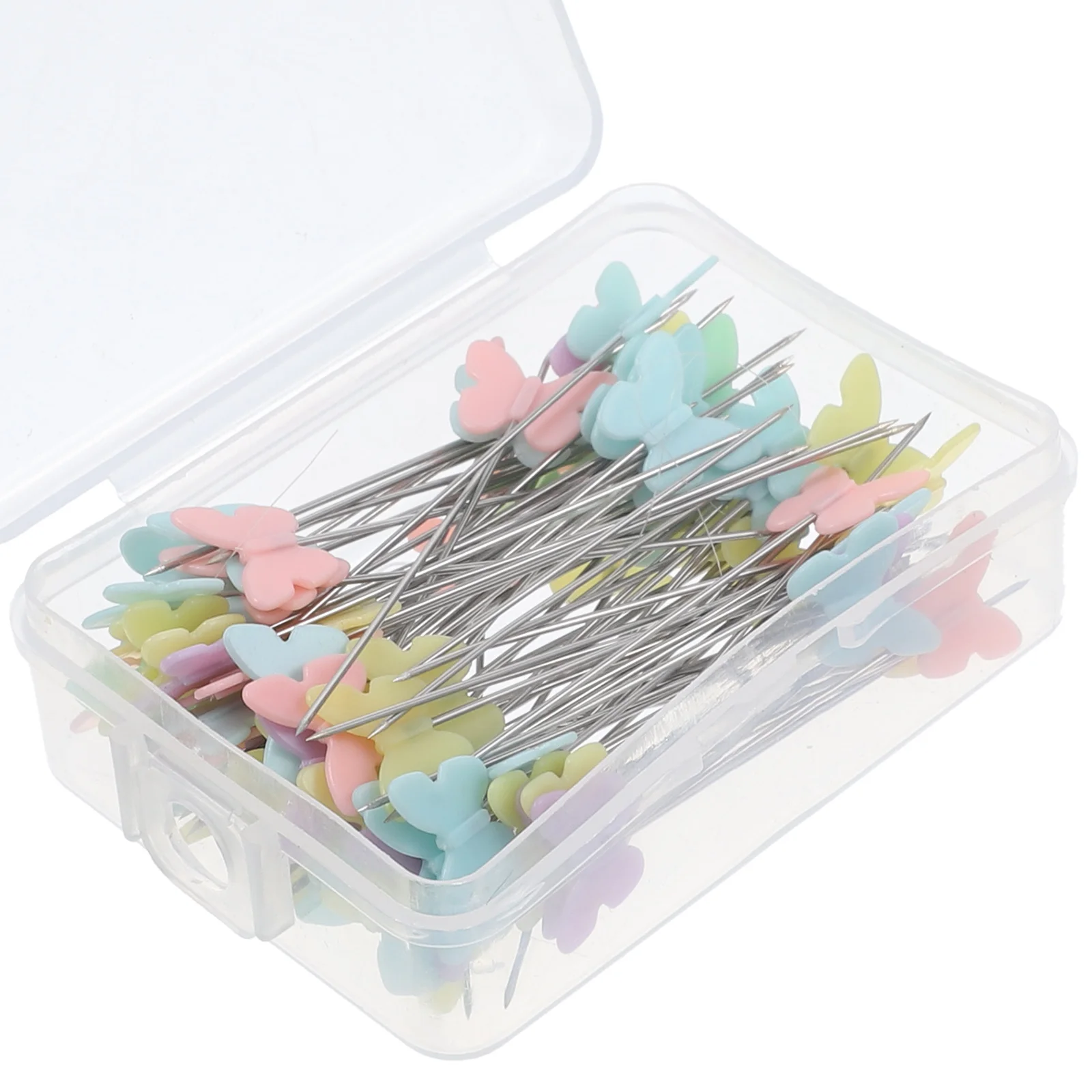 100Pcs Butterflies Design Durable Sewing Head Pin Quilting Corsage Decorative Stitching Tools Sewing Head Pin Straight Needle