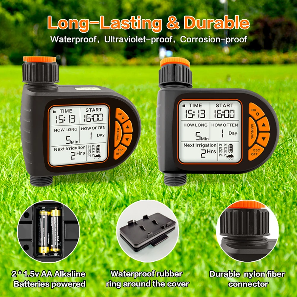 Intelligent LCD Screen Garden Irrigation Control Device Auto Water Saving Irrigation Controller Digital Plant Watering Timer