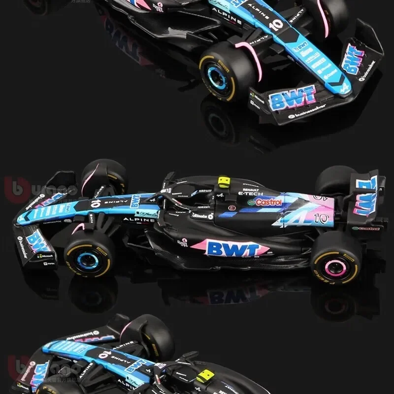 Bburago 1:43 BWT Alpine F1 Team A524 Alloy Diecast Model Car High Simulation Formula Racing Collectible Display Gift - view 5
