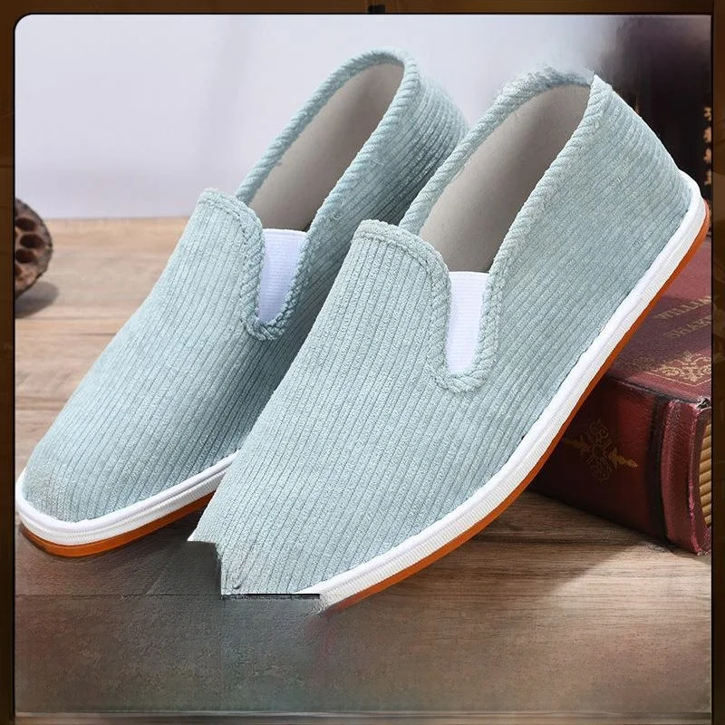 

Men's Cloth Shoes Spring Summer Casual Low Cut Velvet Breathable Comfortable Rubber Sole Youth Daily Wear Sewn Shoe
