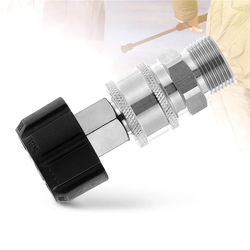 

GTBL 8Pcs Pressure Washer Adapter Set, Quick Connect Kit, M22 14Mm To M22 Metric Fitting, Stainless Steel