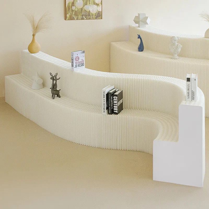 Double-layer mid-island long strip booth stepped display stand rack multi-layer mid-island product floor display rack