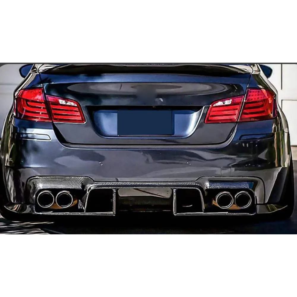 

JXWANCF Карбоновый диффузор заднего бампера с сплиттерами для BMW 5 серии F10 M5 2012-2017, удлинитель заднего спойлера из FRP