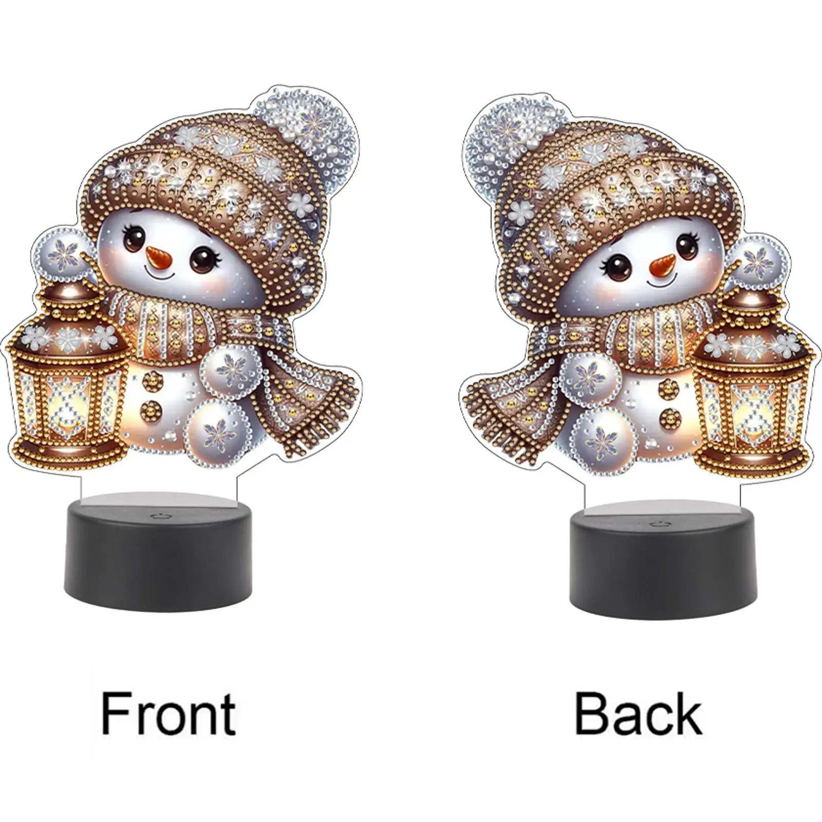 

Акриловый двусторонний рождественский снеговик, многофункциональный ночник с алмазной мозаикой, ночник для алмазной вышивки для взрослых и начинающих.