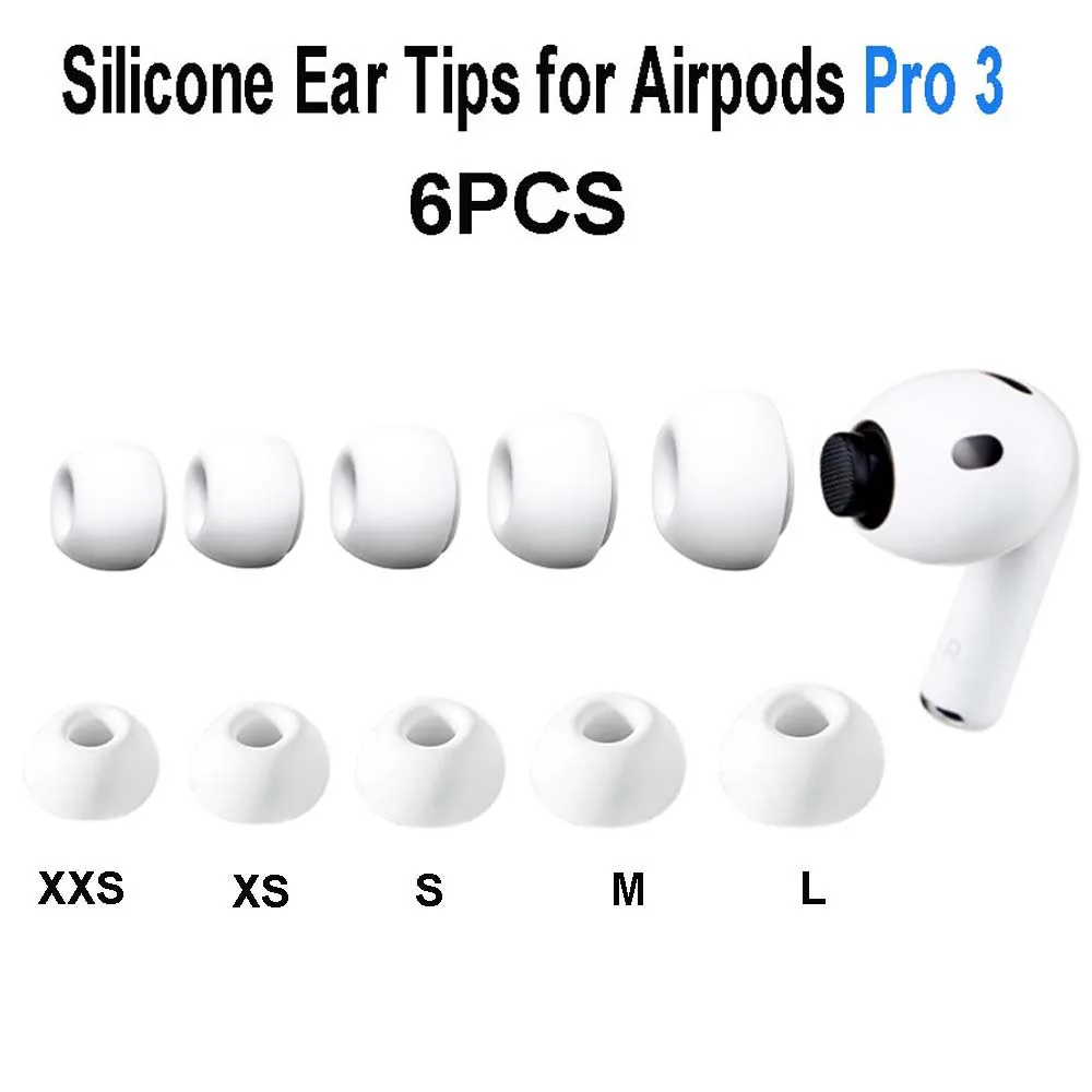 Embouts d'oreille en Silicone pour Airpods Pro 3, 6 pièces, coussinets d'oreille, accessoires pour écouteurs L M S XS XXS