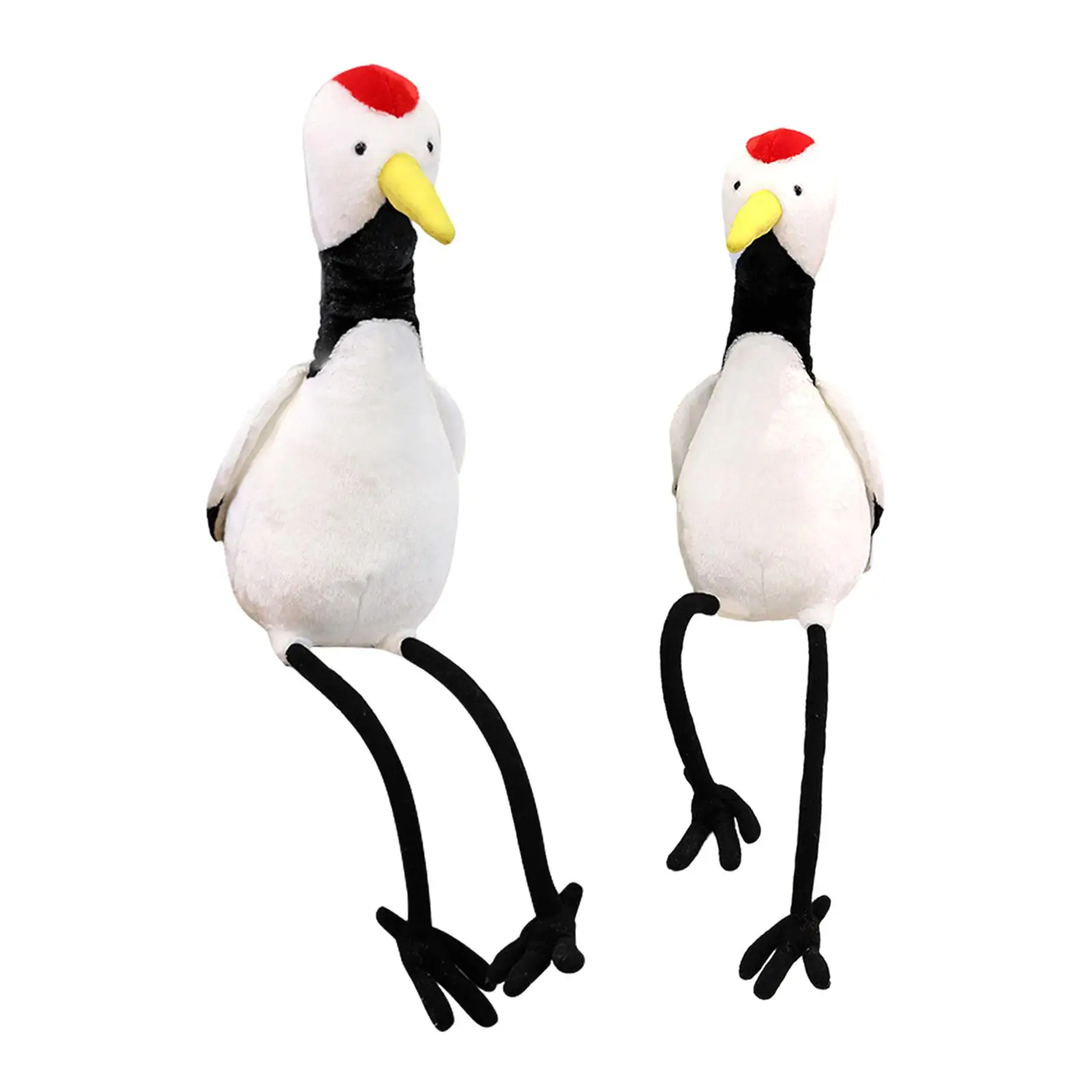 Animal Toy Animated Lovely Small Japanese Crane Figures Red Crowned Crane Figure Bird Doll for Decor Themed Party