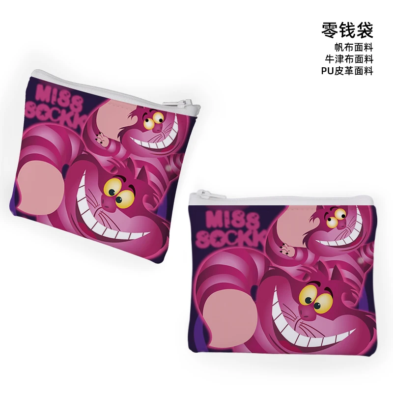 Disney Alice In Wonderland C8871 Anime Customized Cosmetics Bags Cartoon Coin Bag Storage Handbag Stationery Birthday Gift