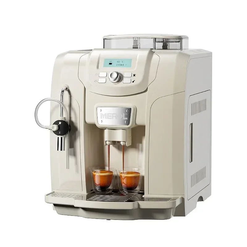 Fully automatic coffee machine, home grinding integrated Italian style concentrated steam milk foam