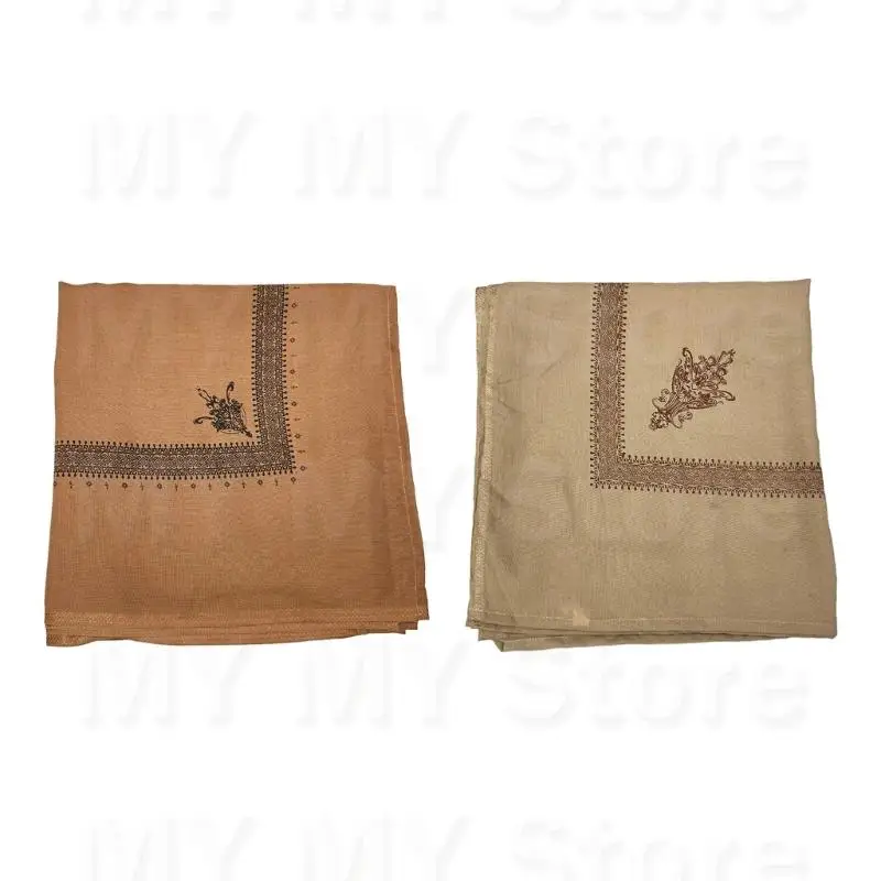 

N1HE 132cm Cotton Desert Scarf Hijab Shemagh Shawl Wrap for Sun Wind and Dust Proof