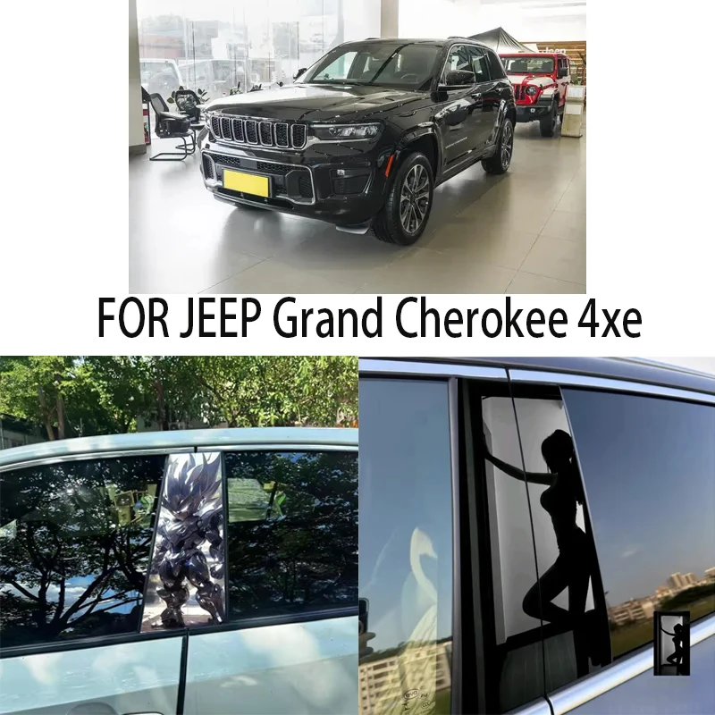 

Door Window Decoration Trims Pillar Posts Stickers Auto Styling for JEEP Grand Cherokee 4xe Car accessories