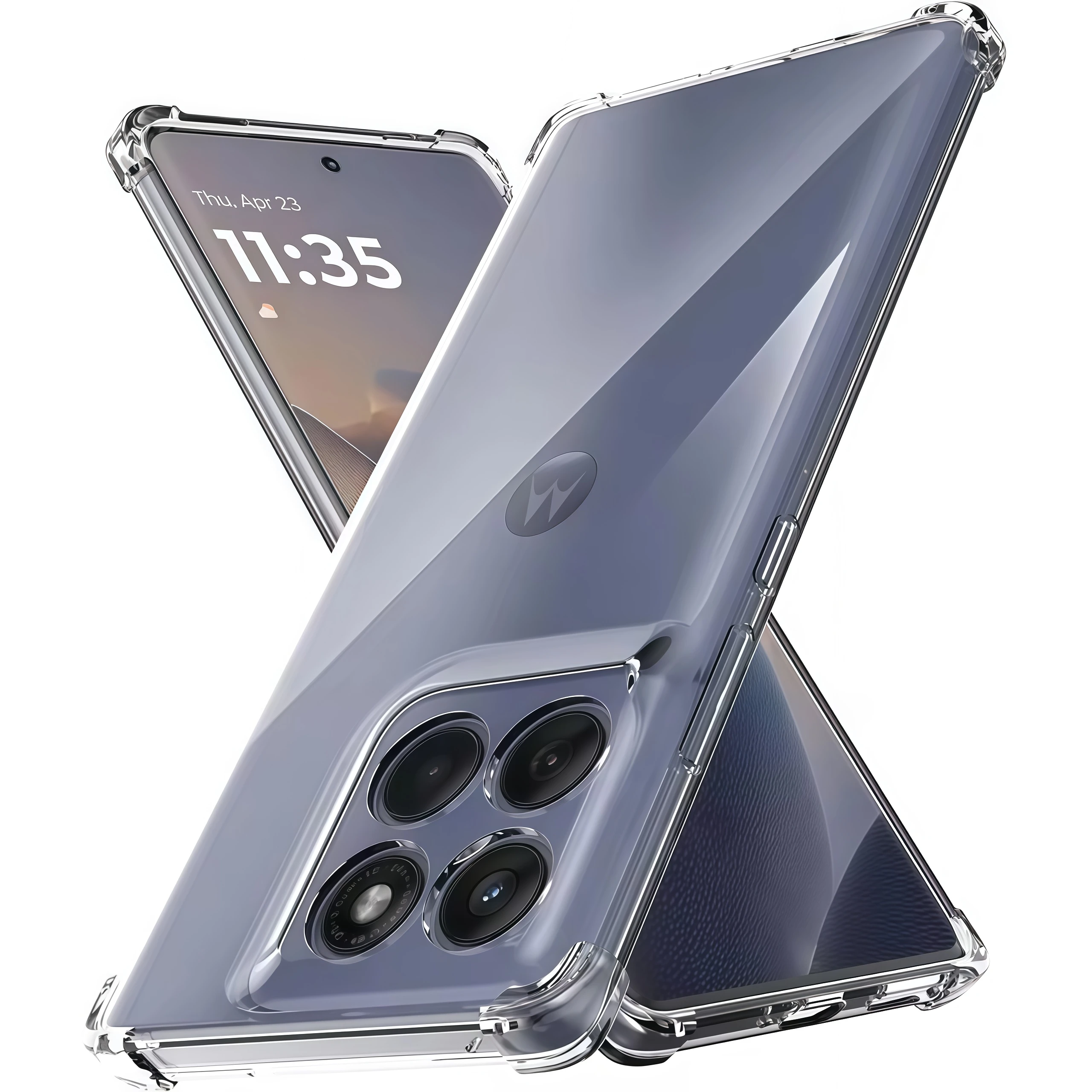 Capa de telefone transparente para moto g86 g67 g57 g54 g power play stylus 2025 2026 g100 g100s g56 g75 g85 g96 capa transparente à prova de choque