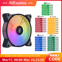 Aigo AR12 120mm PC Gamer Computer Case Fan RGB 12v Heatsink Aura Sync Cooler Argb Silent Controller Kit Fan Cooling Ventilador