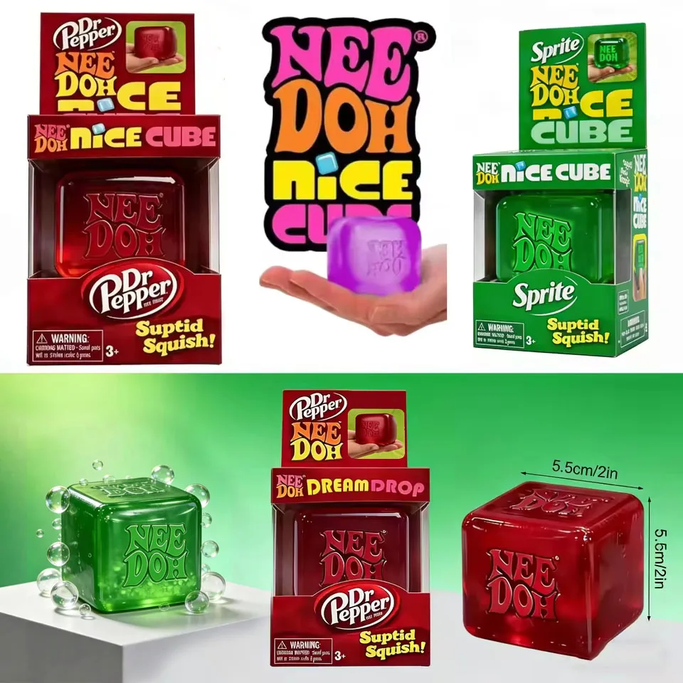 

Schylling Nee doh Nice Cube Sensory Nice-Sicle Stress Relief Squishy Cube Anti-Anxiety Squeeze Object For Focus ADHD Population