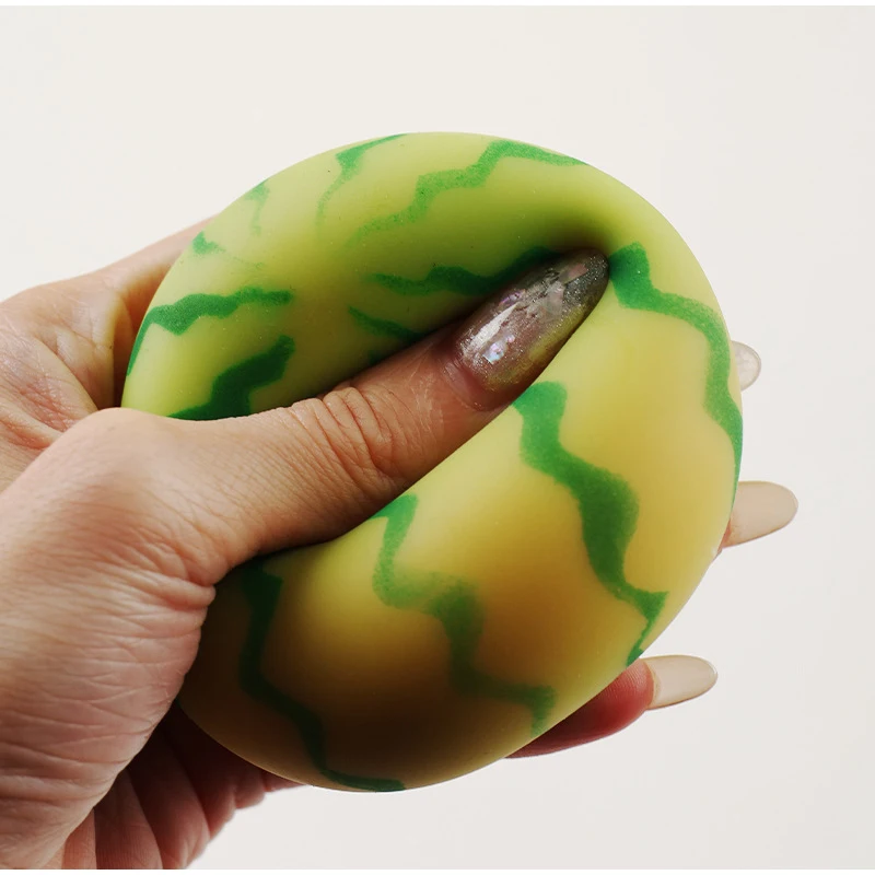 Simulation Color-changing Sticky Watermelon Extrusion Toy Decompression Slow Rebound  Pressure Ball Alleviate Anxiety Party Gift