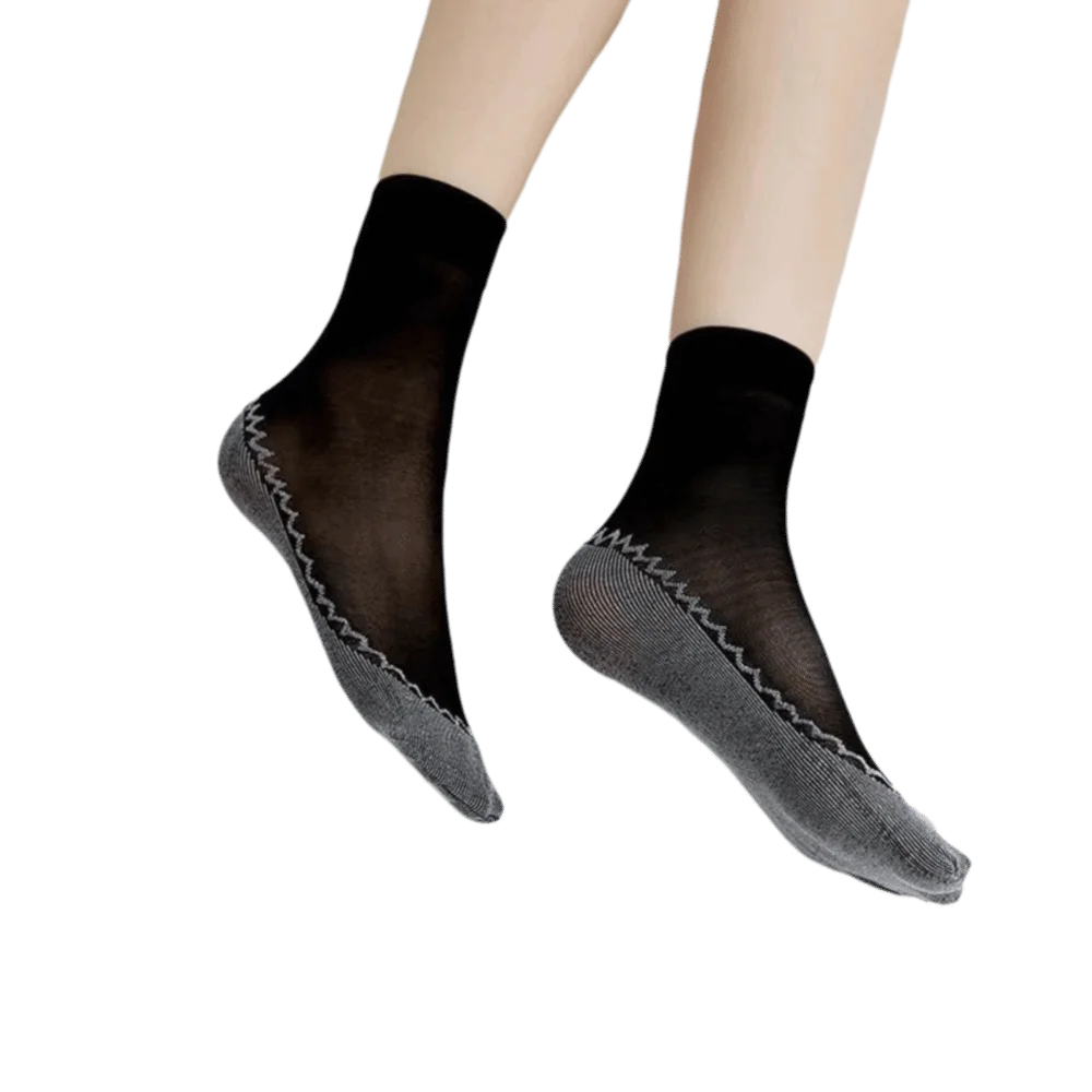

High Quality High Elastic Sheer Socks Solid Color Ultrathin Short Socks Anti-slip Breathable Thin Ankle Short Socks