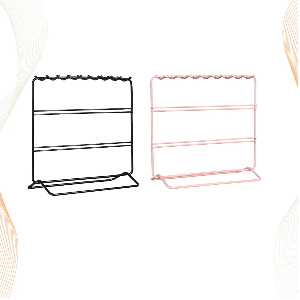 

2Pcs Jewelry Display Stand Thick Sturdy Organizer Black Red Necklace Earrings Bracelet Watch Display Rack for Home Store Use