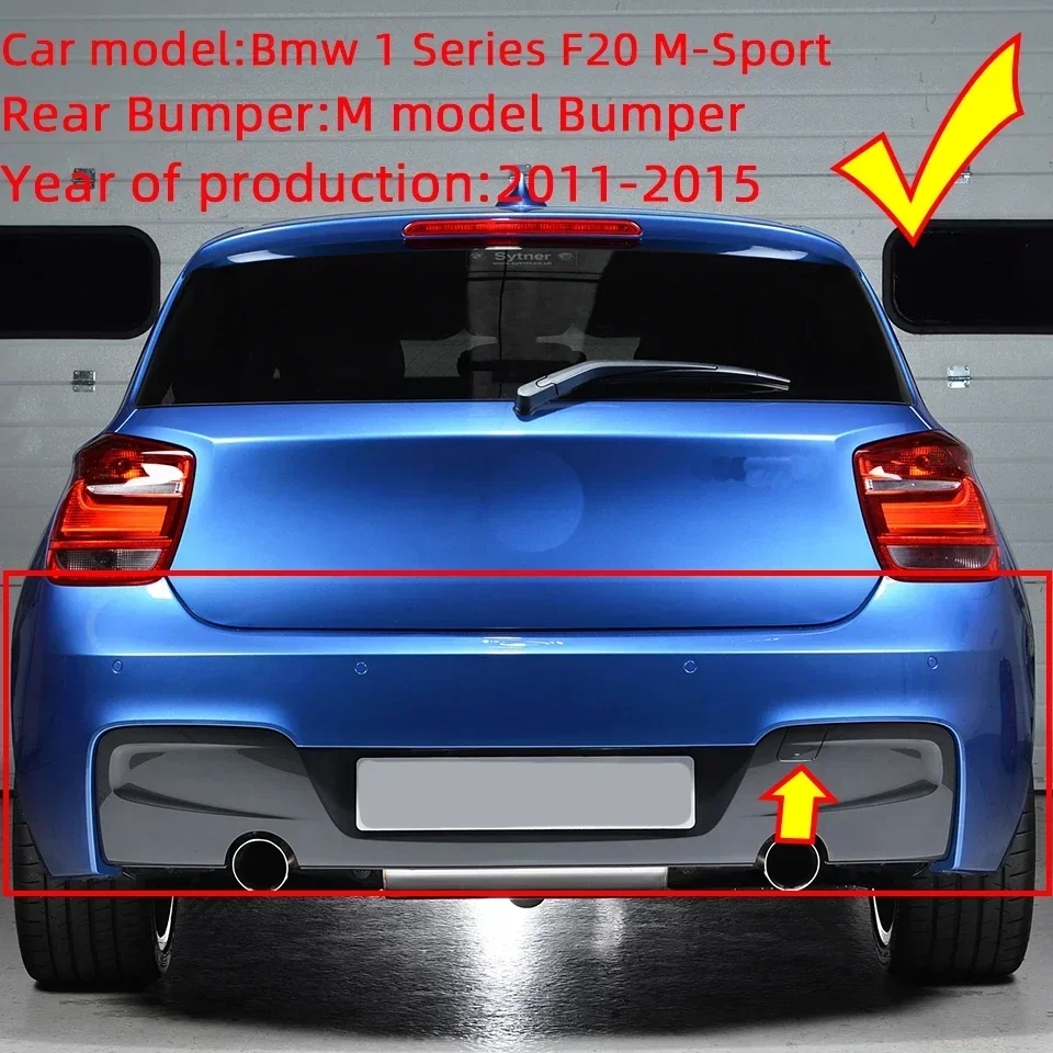 Bumper penarik kait mata, topi penutup cangkang kait untuk BMW 1 Series m-sport F20 2011 2012 2013 2014 2015 #51118053828 51128053826