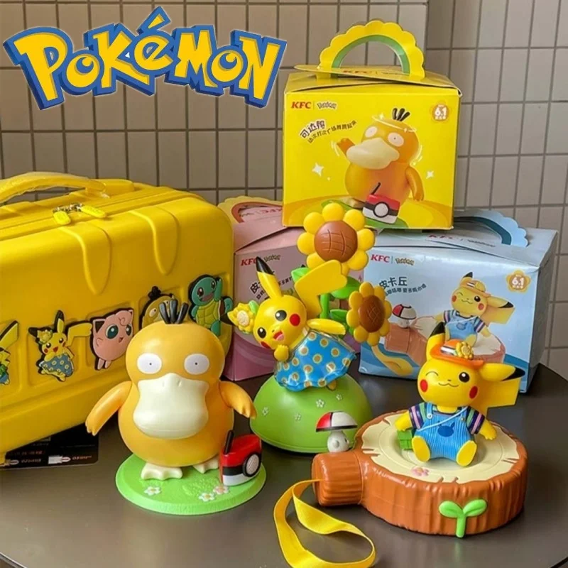 Hot Pokemon Psyduck Dancing Singing Fun Toy KFC Limited Pikachu Action Figure Model Doll Decoration Toys for Children Kids Gifts