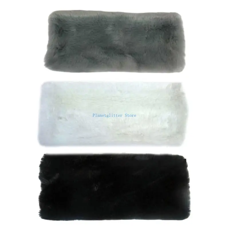 652B Furry Plush Hand Muffs for Adult Unisex Thicken Faux Furs Warm Hand Muff Winter Outdoor Outdoor Casual Hand Arm Warmers