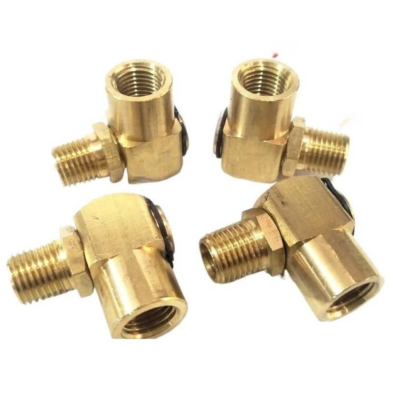 

Rotating Oil Pipe Connector Adjustable Right Angle Internal and External Thread Elbow 1/8 1/4