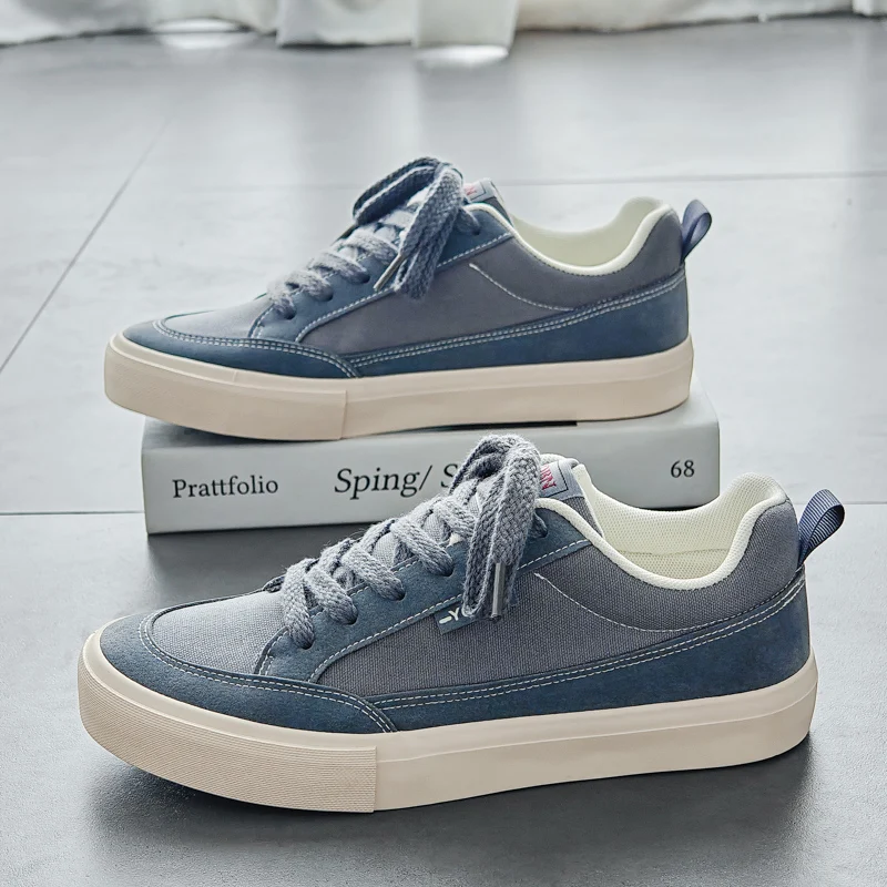 أحذية رجالية جديدة لعام 2025 أحذية تزلج خريفية بنعل سميك أحذية خبز غير رسمية متعددة الاستخدامات النسخة الكورية أحذية رياضية عصرية