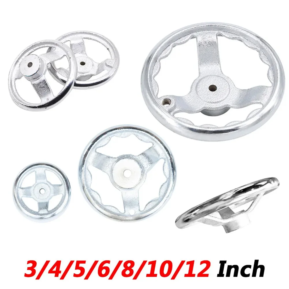 1pc 3/4/5 Inch Handwheel 3-spoke Machinery Hand Wheels Chrome Plated Steel For Machine Tool CNC 3D Printers Accessories