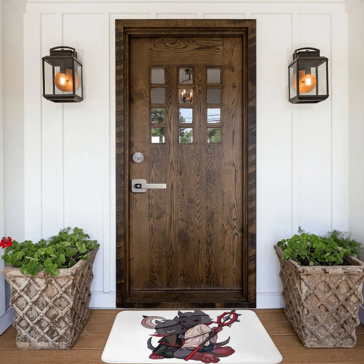 Cult of the Lamb Bath Mat Cult Of The Lamb-7 Doormat Flannel Carpet Entrance Door Rug Home Decoration