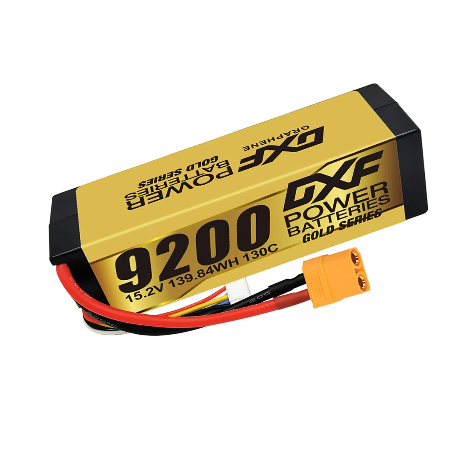 

DXF 4S Lipo Battery 15.2V 9200mah 130C XT90 Plug Hardcase For RC Car Buggy Truggy Offroad Car Boat Truck Airplane UAV RACING