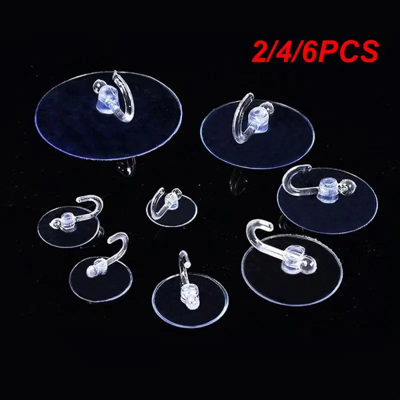 2/4/6PCS Strong Clothes Hook Durable No Adhesive Can Be Reused Super Strong Suction Cup Clothes Hook Water Proof Glossy Finish