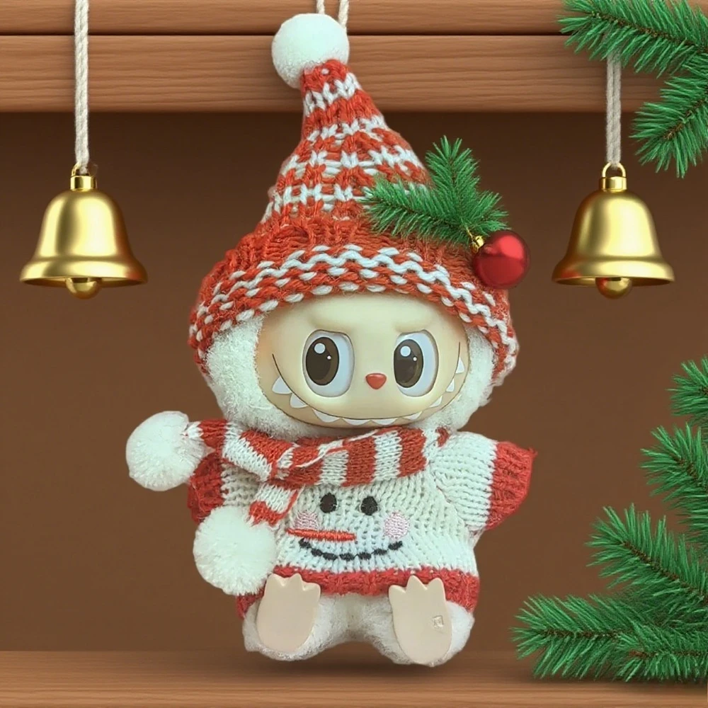 

Mini Doll'S Clothes Outfit Accessories For Korea Kpop Exo Labubu Idol V1 V2 Christmas Cookie Man Sweater Hat New Year Clothes