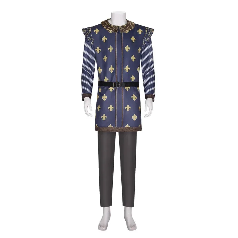 Príncipe encantador topo e calças com cinto cosplay traje halloween masquerade carnaval festa roupas paraena;2'k,8;c'