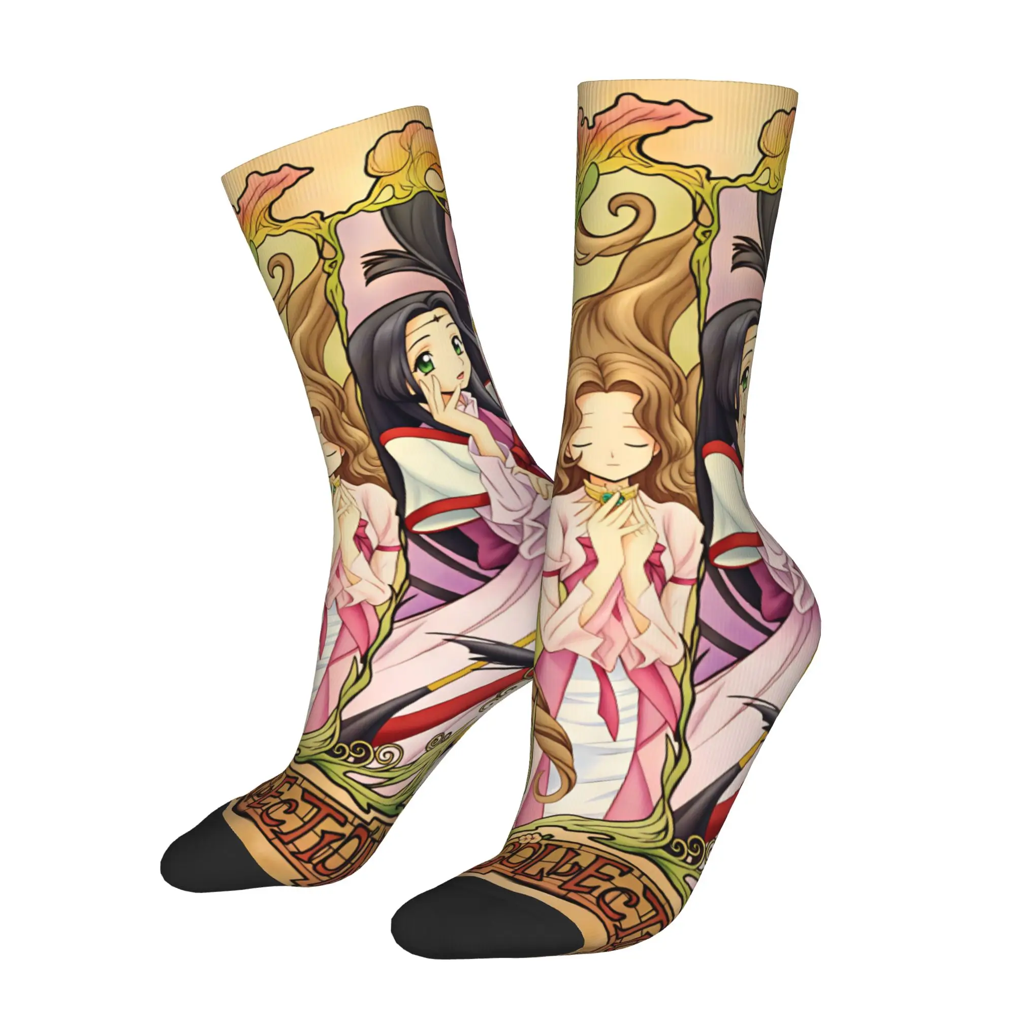 Code Geass Lelouch of the Rebellion Men Women Crew Socks Unisex Kawaii 3D Printed Anime Dress Socks
