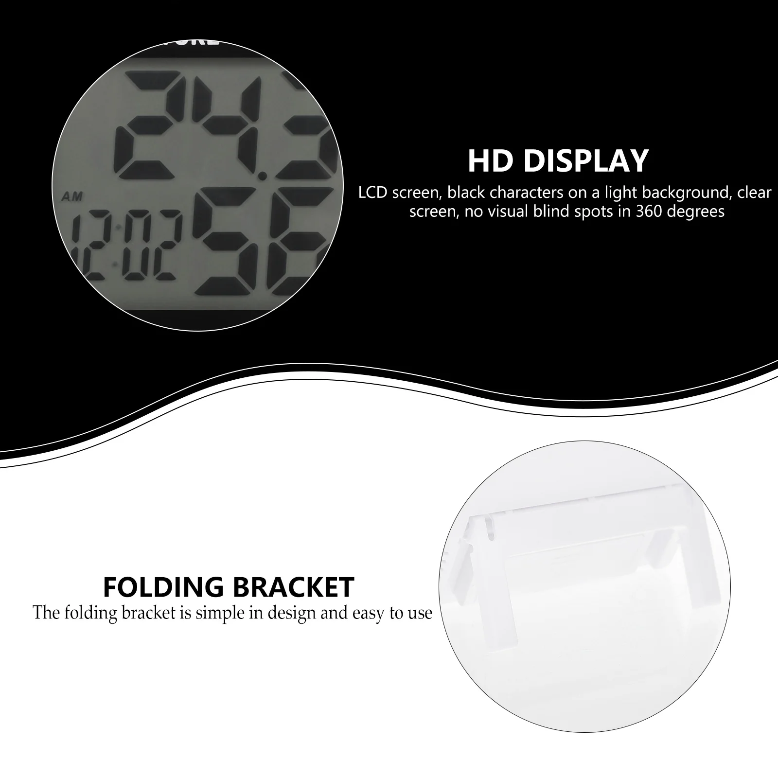 

1pc Electronic Thermometer Alarm Clock Digital Temperature Display Indoor Hygrometer Timepiece Creative Household Decor Clock