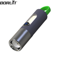 BORUiT Ultra Bright LED Flashlight 4 Lighting Modes 18650 Zoomable Torch Type-C Charging Outdoor Fishing Camping Lantern