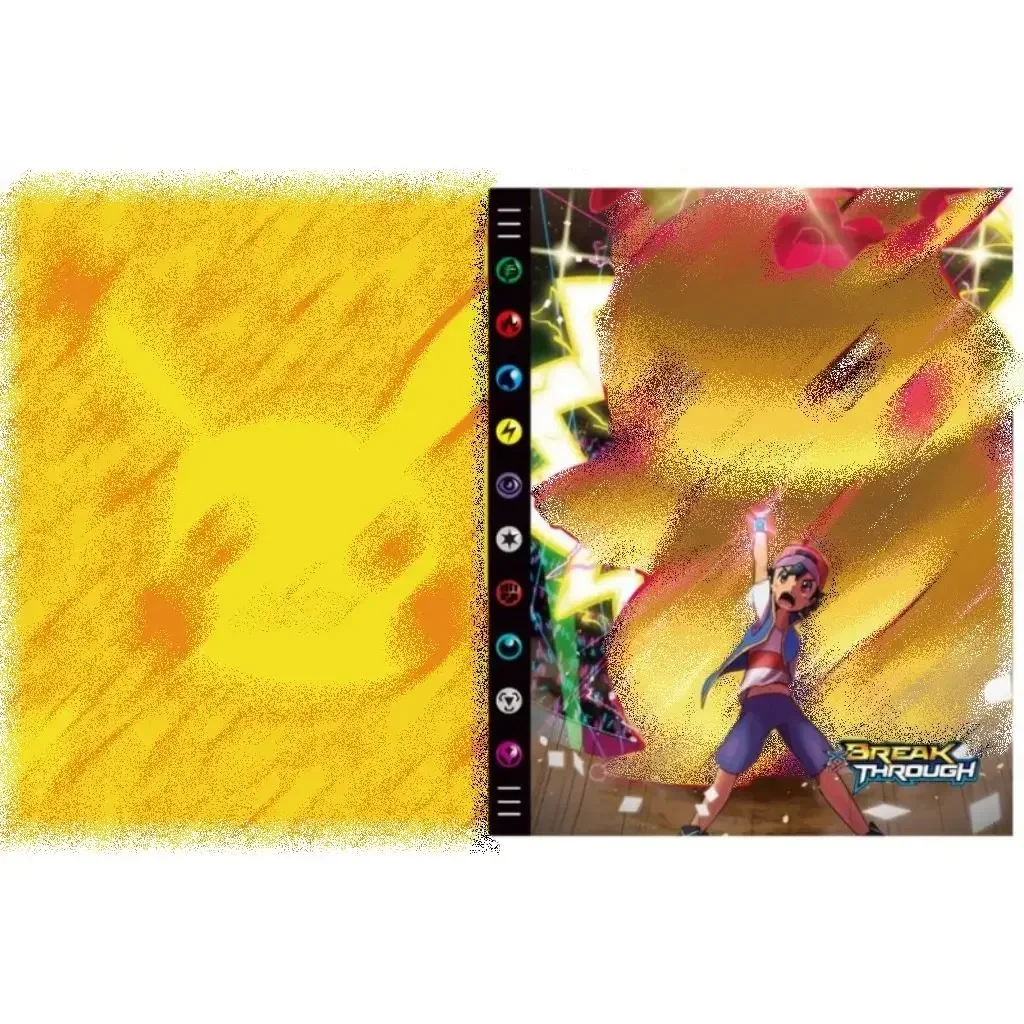 

For Pika 540pcs Collection Card Album Anime Elf 9-grid Pages Classic Characters Such As Scratch-resistant Inner Pages