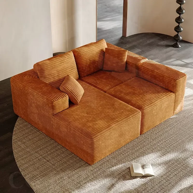 L Shaped Sectional Sofa Cover for Living Room Modern Brown Fabric Corner Couch Protector Dust Proof Furniture Accessories