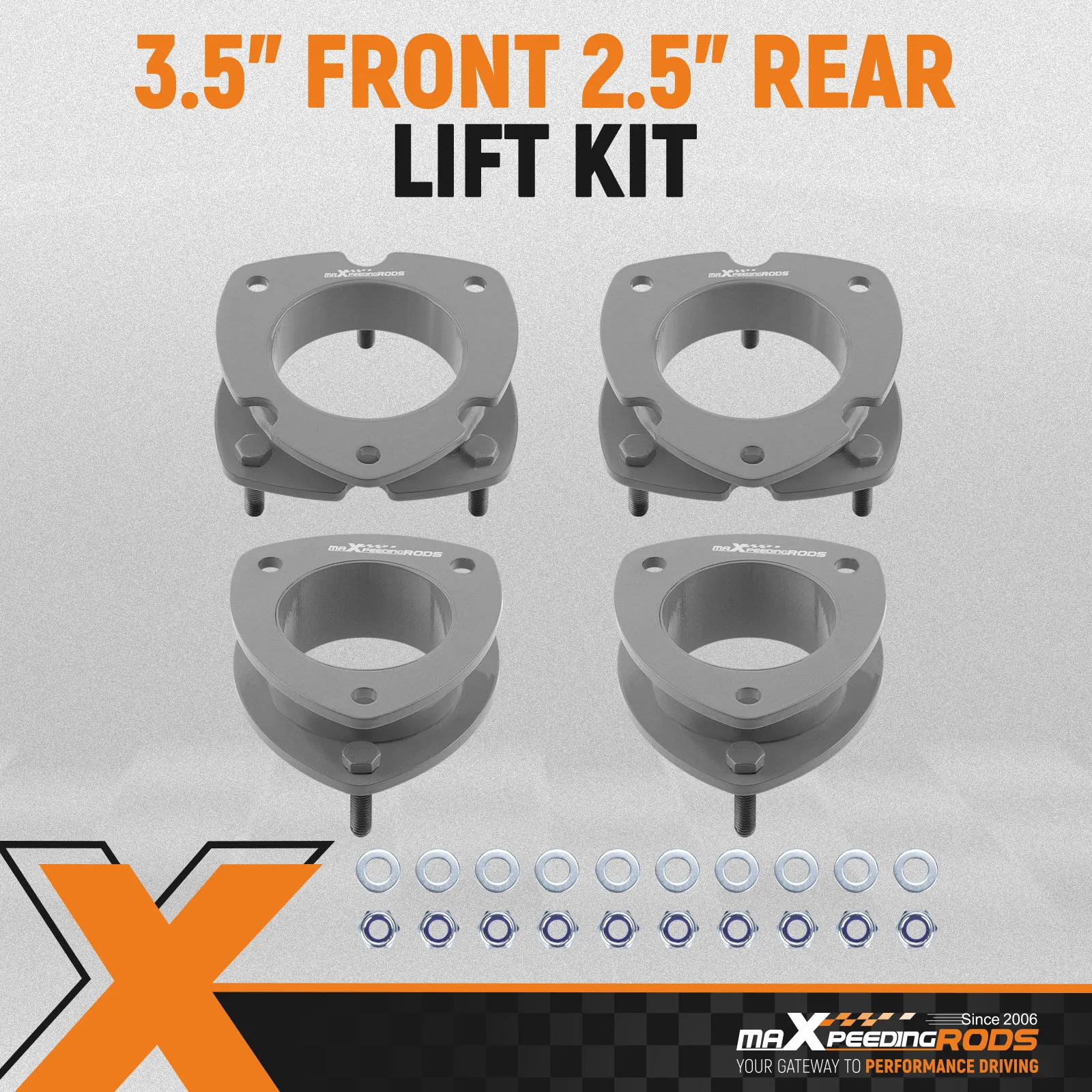 Front 3.5'' and Rear 2.5'' Lift Kit Strut Spacers for Lincoln Navigator 2003-18