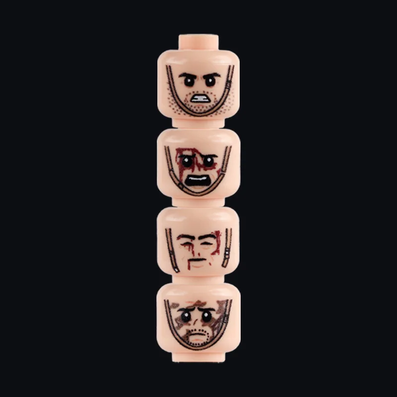 الجنود العسكريين الشكل إصابة الوجه التعبير رئيس أجزاء بنة كامو المحارب خوذة حبل الوجه الأشعة فوق البنفسجية لعبة الطوب المطبوعة